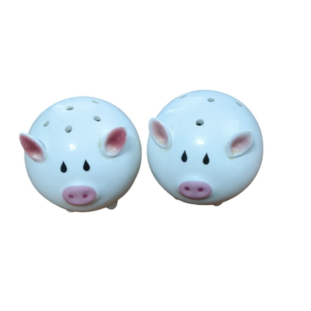 Cute  Piggy Salt & Pepper Shakers W/ Stoppers  Josef Originals Korea